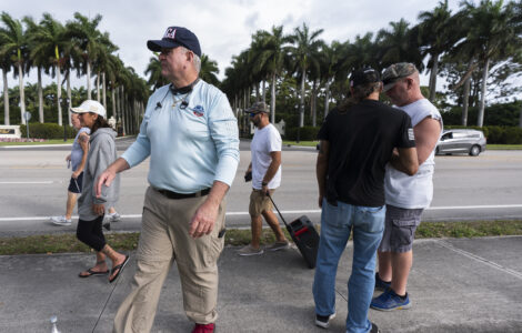 A weekend ritual for Trump's Florida die-hards to get a brief glimpse of their political hero